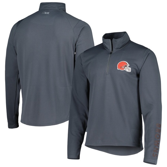 Nike Men's Cleveland Browns MSX Charcoal Half-Zip Pullover. NWT! - Picture 1 of 4